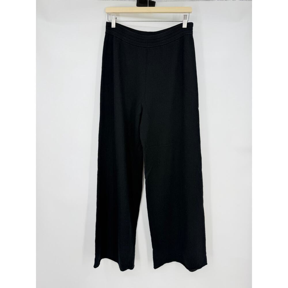 Naked Cashmere | Josie Wide Leg Pants in Black Cotton Cashmere Blend L - Picture 3 of 13